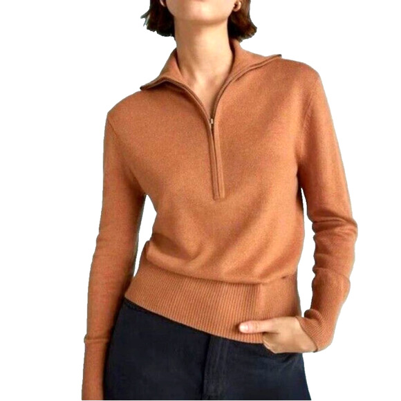 Everlane The Luxe Merino Yak Hair Blend Half-Zip Sweater Pullover